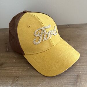 Ford Western 3D Rope Look Embroidered Low Profile Suede with Mesh Back Cap Hat
